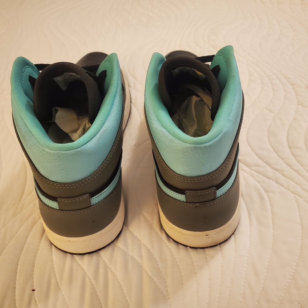 Nike‎ Air Jordan 1 Mid 'Grey Aqua'  Sneakers - Picture 5 of 8